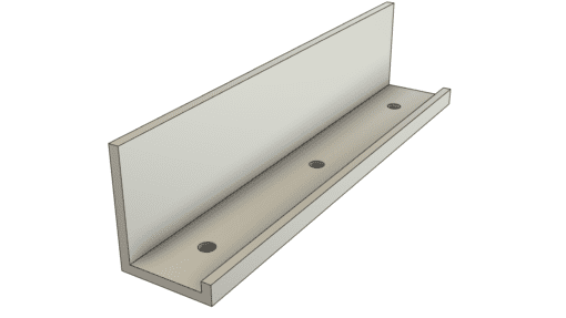 ALUMINUM EXTRUSION J MOLD MILL CORE J-75 WITH WEEP HOLES