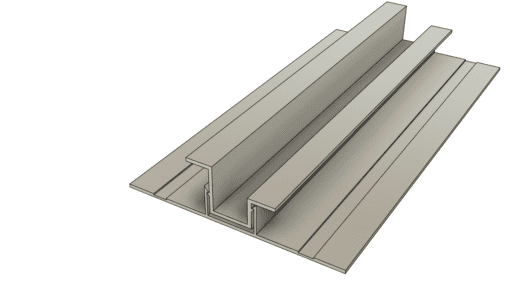 FIBER CEMENT PANEL INSERT 3/8" - 3/4" Part A & B Brand X Metals Extruded Aluminum Trims