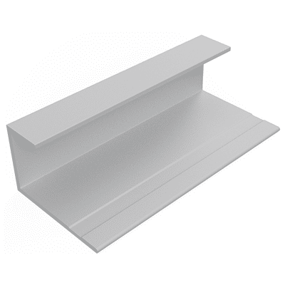 7/8" X 1/2" SHEATHING J METAL Fiber Cement Panel Trims Nd Lap Siding Trims Extruded Aluminum Brand X Metals Inc 7/8"fiber cement J mold