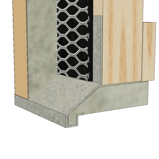 BX-875 Drip Mold Drip Edge & Plaster Stop Detail