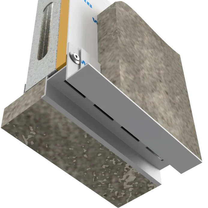 Vented Drip Screed, Soffit Drip Edge Aluminum. Moisture control